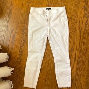 Ann Taylor White Cropped Jeans